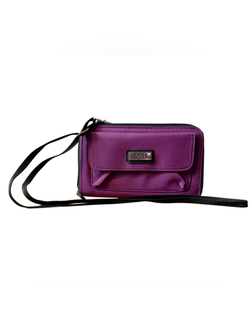 Roots Purple Crossbody Wallet Pouch